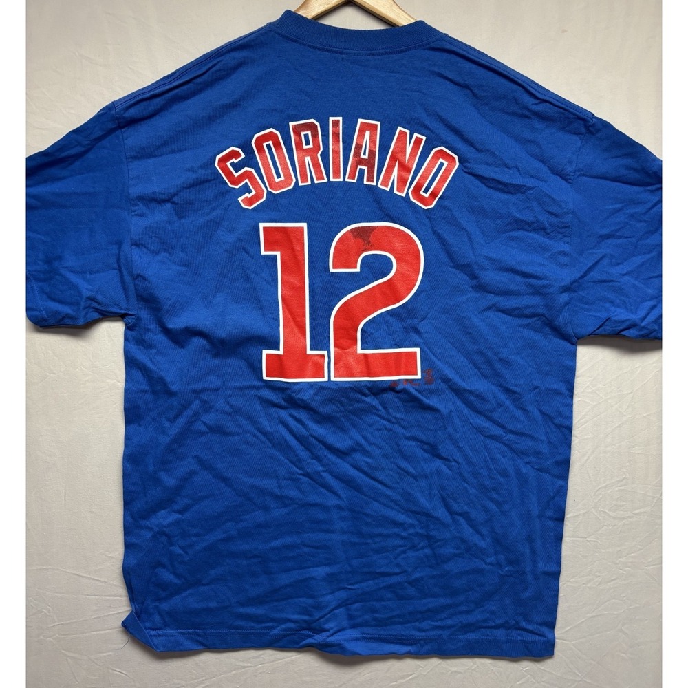 Chicago‎ Cubs Shirt Mens Blue Classic Alfonso #12 Soriano XL Blank Front New